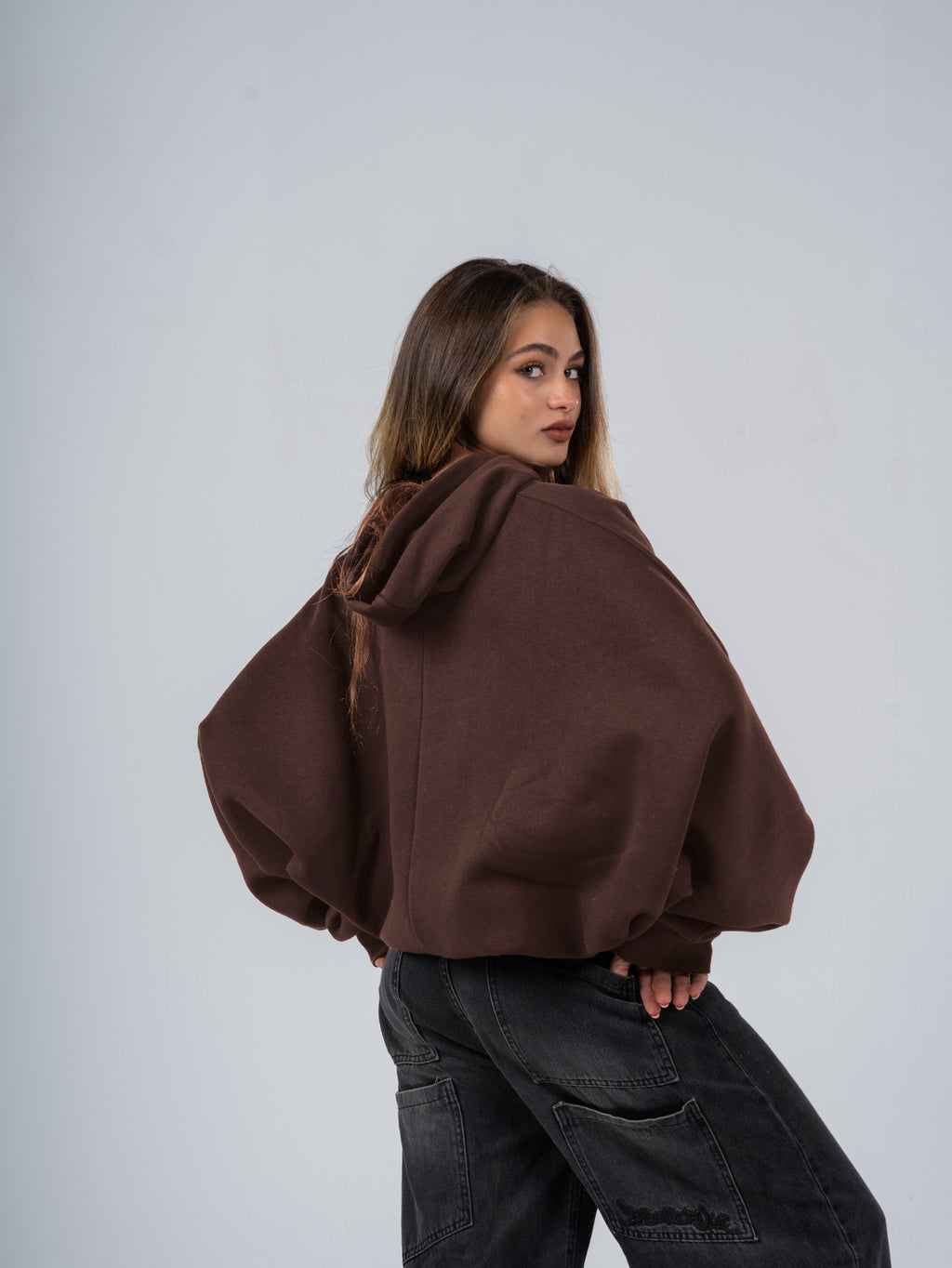 BROWN BAT HOODIE
