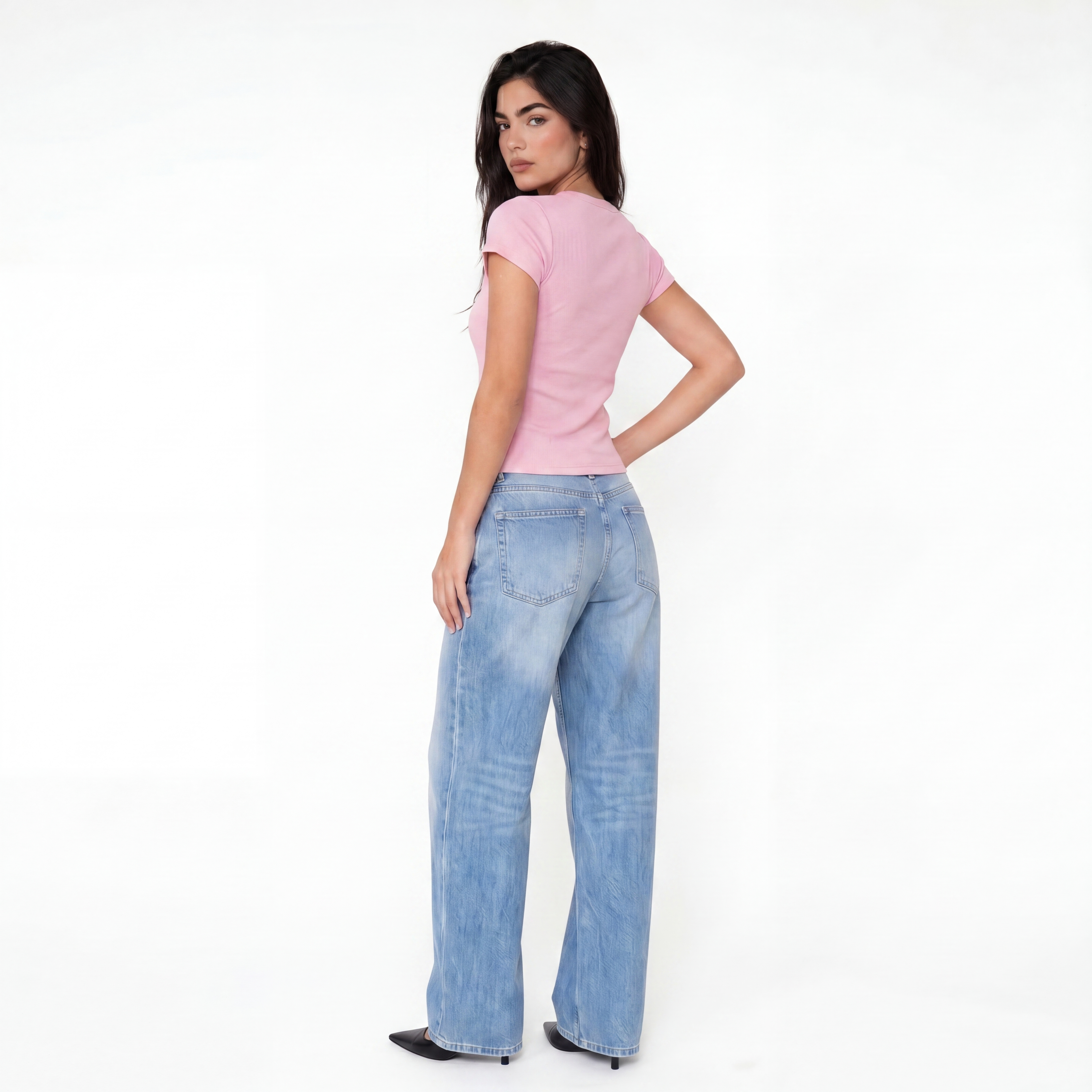ROSE RIB BUTTON TOP