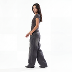DARK GREY RIB BUTTON TOP