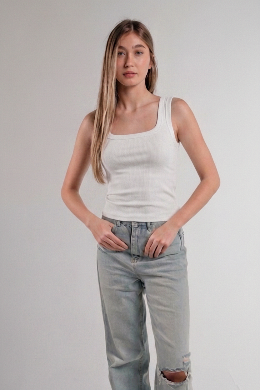 WHITE TANK TOP