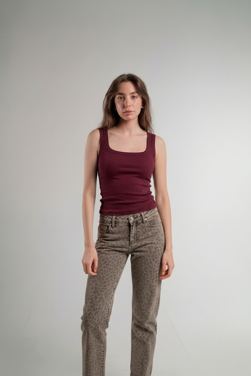 BURGUNDY TANK TOP