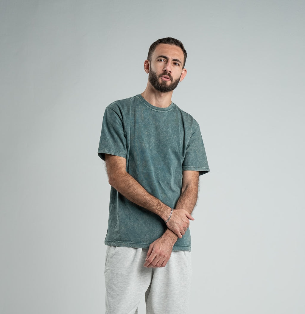 OLIVE WASHED OVERSIZED HEAVY WEIGHT T-SHIRT