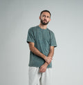 OLIVE WASHED OVERSIZED HEAVY WEIGHT T-SHIRT