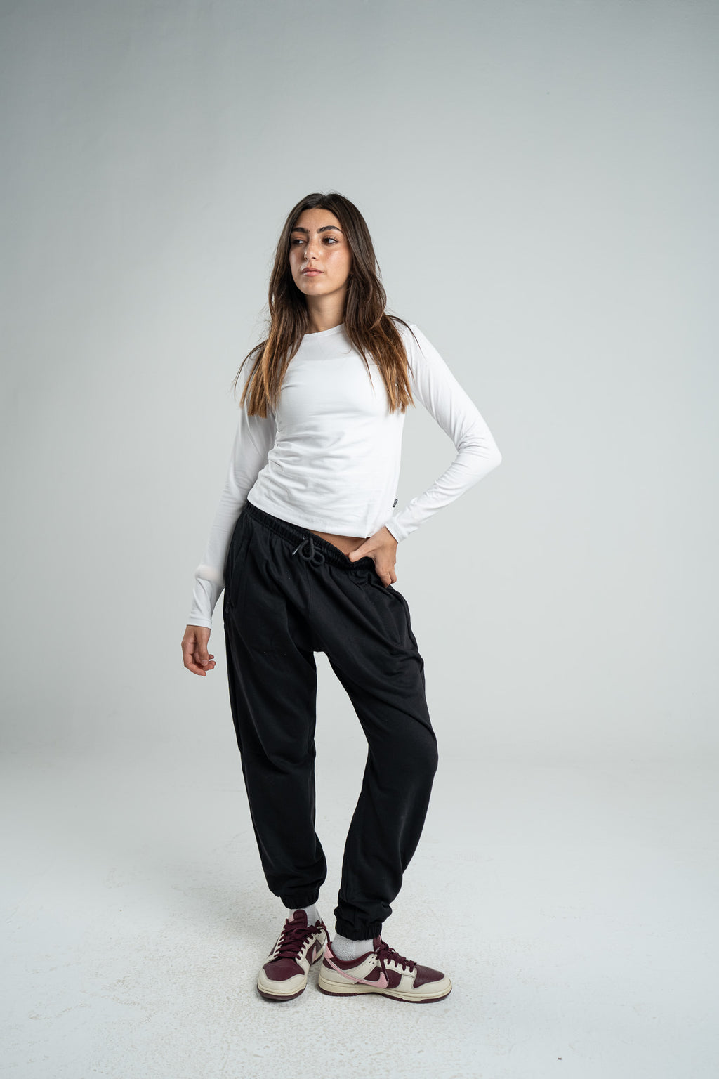 WHITE BABY LONG SLEEVE T-SHIRT