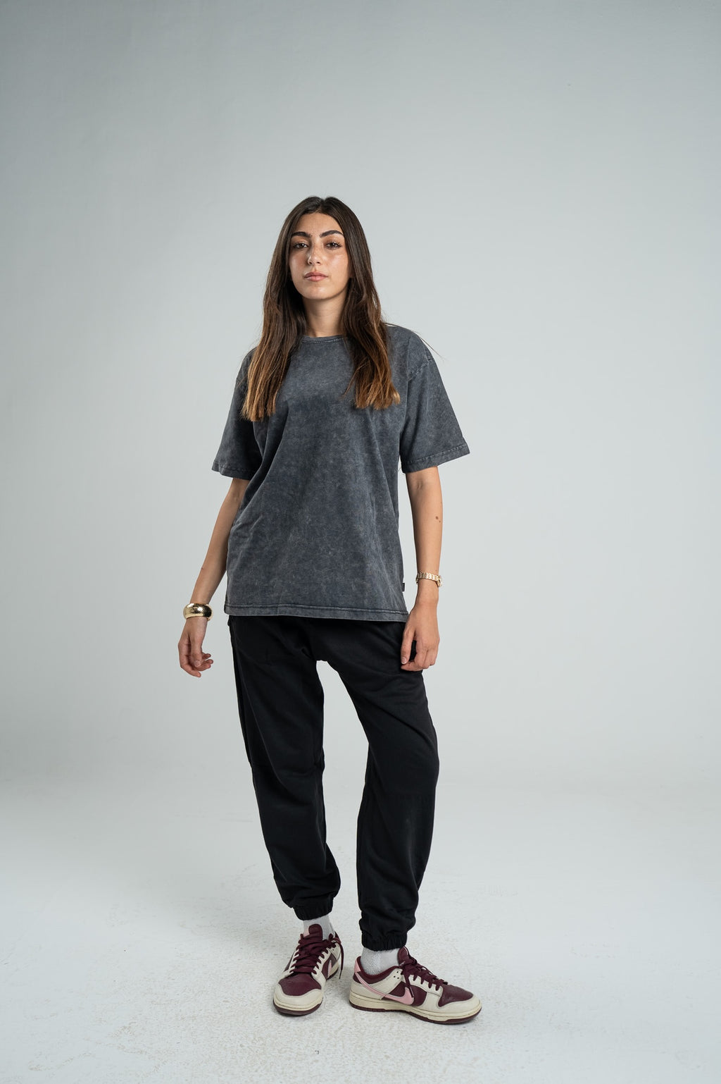 DARK GREY WASHED OVERSIZED HEAVY WEIGHT T-SHIRT