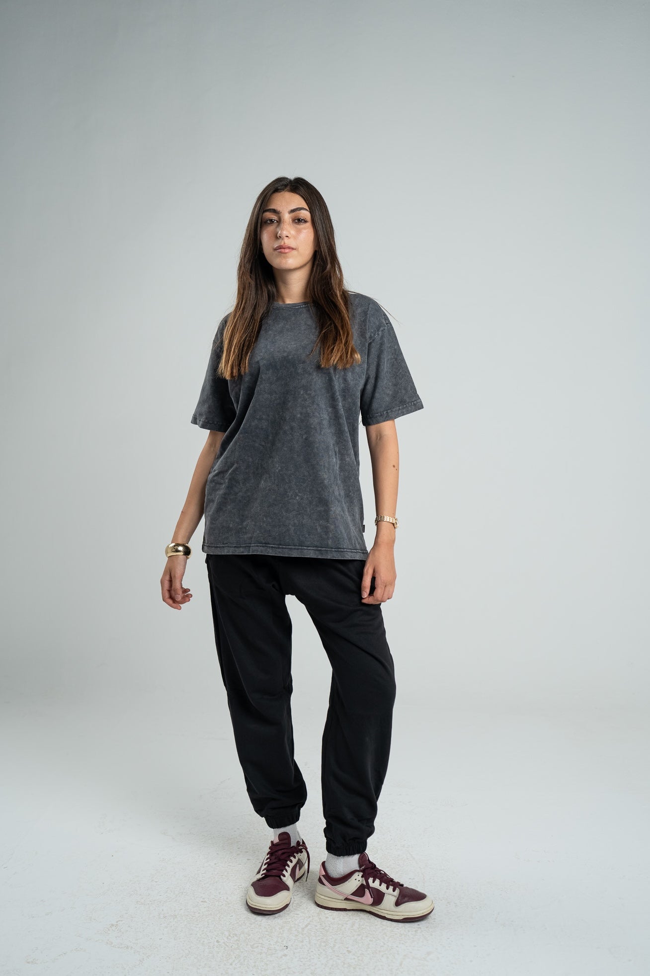 DARK GREY WASHED OVERSIZED HEAVY WEIGHT T-SHIRT