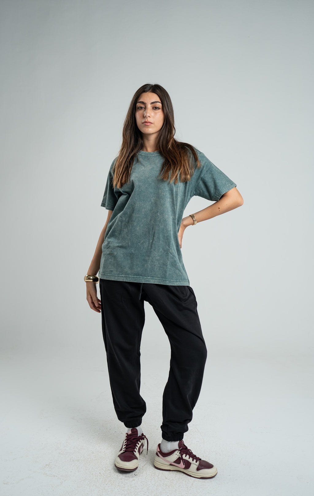 OLIVE WASHED OVERSIZED HEAVY WEIGHT T-SHIRT