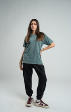OLIVE WASHED OVERSIZED HEAVY WEIGHT T-SHIRT