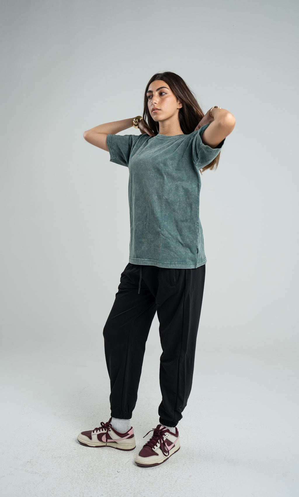 OLIVE WASHED OVERSIZED HEAVY WEIGHT T-SHIRT