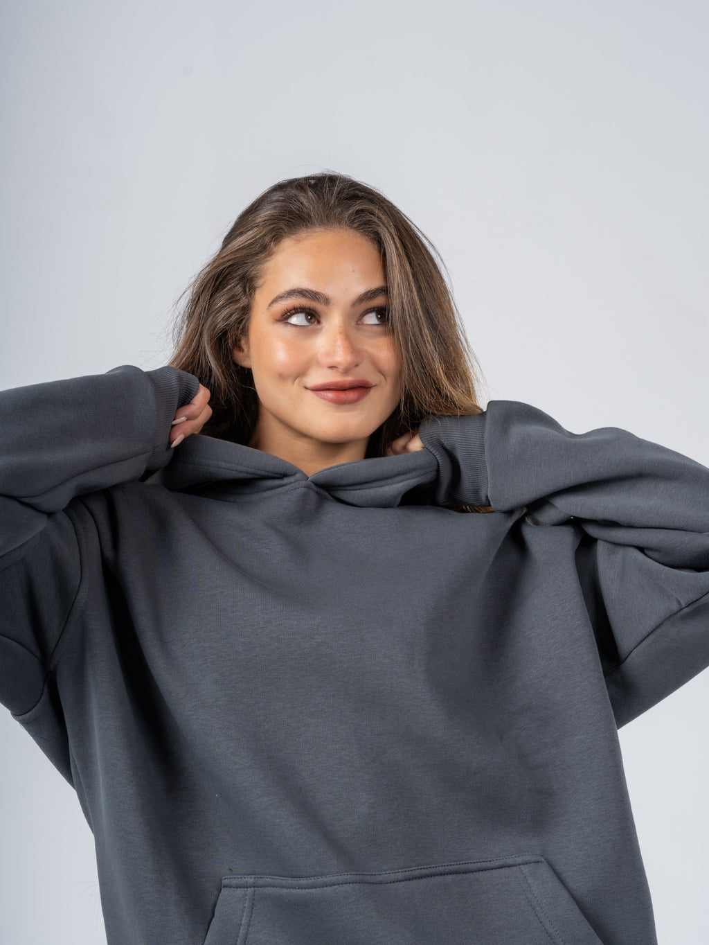 CHARCOAL OVERSIZED HOODIE