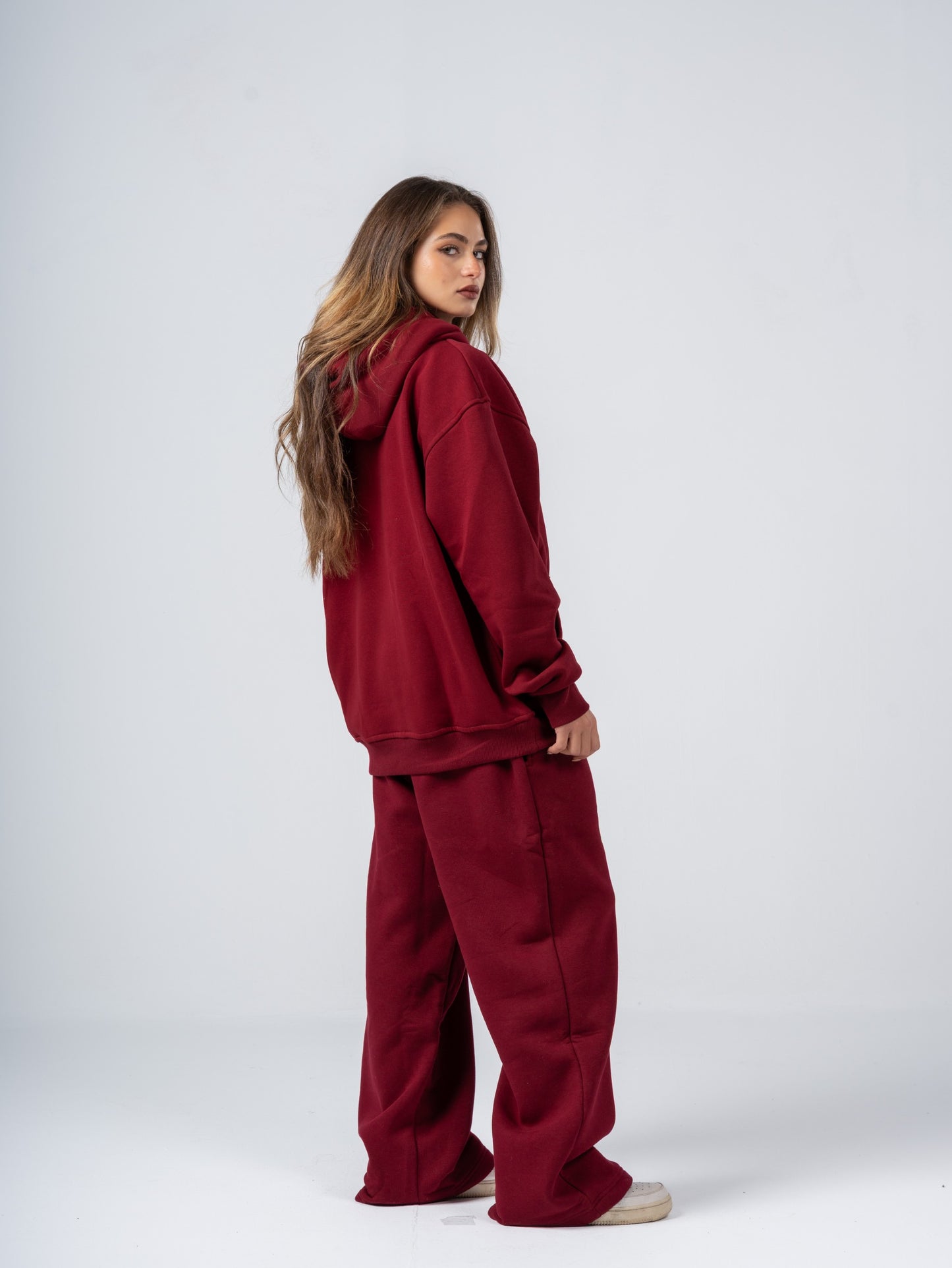 BURGUNDY OVERSIZED HOODIE