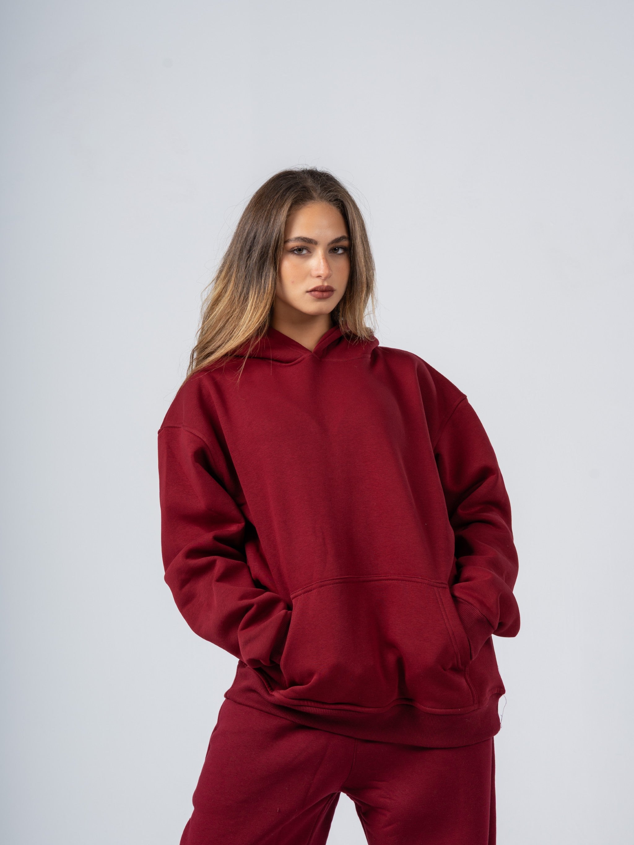 BURGUNDY OVERSIZED HOODIE