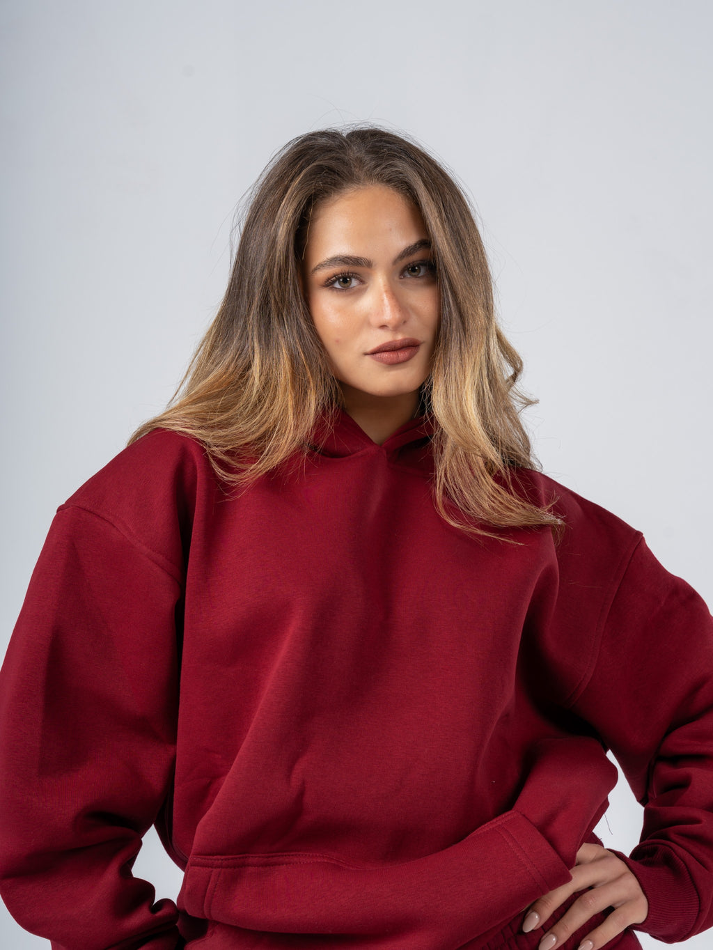 BURGUNDY OVERSIZED HOODIE