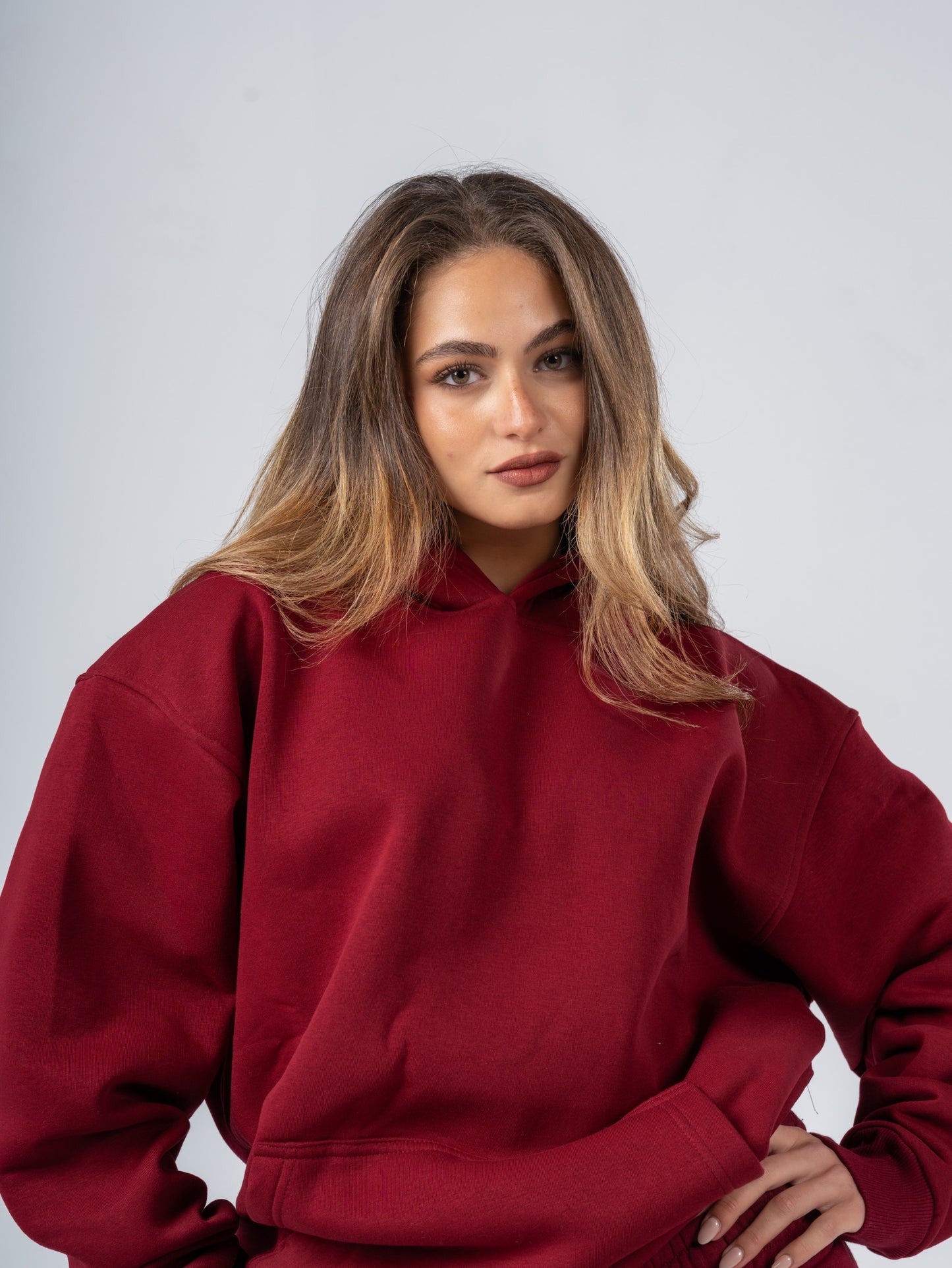 BURGUNDY OVERSIZED HOODIE