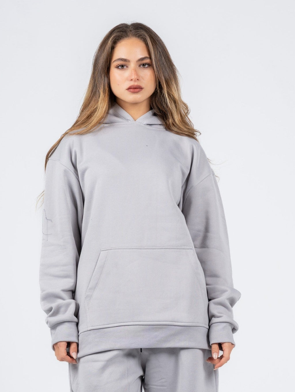 SILVER OVERSIZED HOODIE