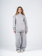 SILVER OVERSIZED HOODIE
