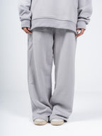 SILVER WIDE LEG SWEATPANTS