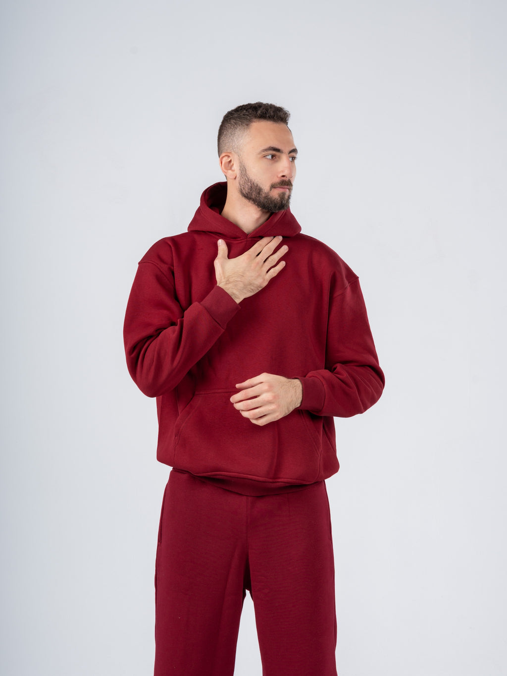 BURGUNDY OVERSIZED HOODIE