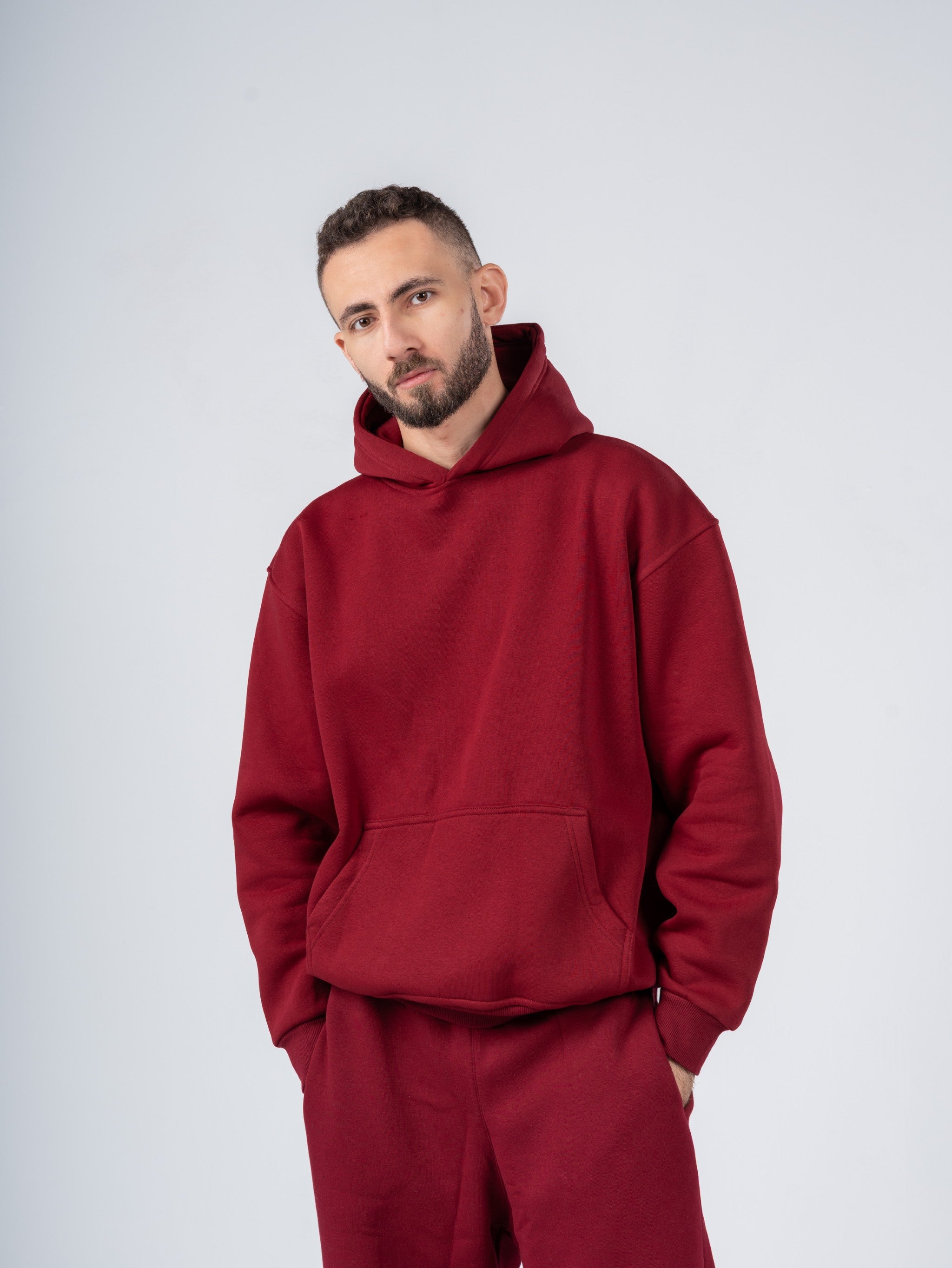 BURGUNDY OVERSIZED HOODIE
