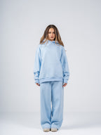 BABY BLUE WIDE LEG SWEATPANTS