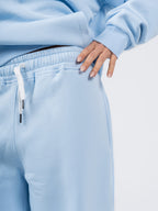 BABY BLUE WIDE LEG SWEATPANTS
