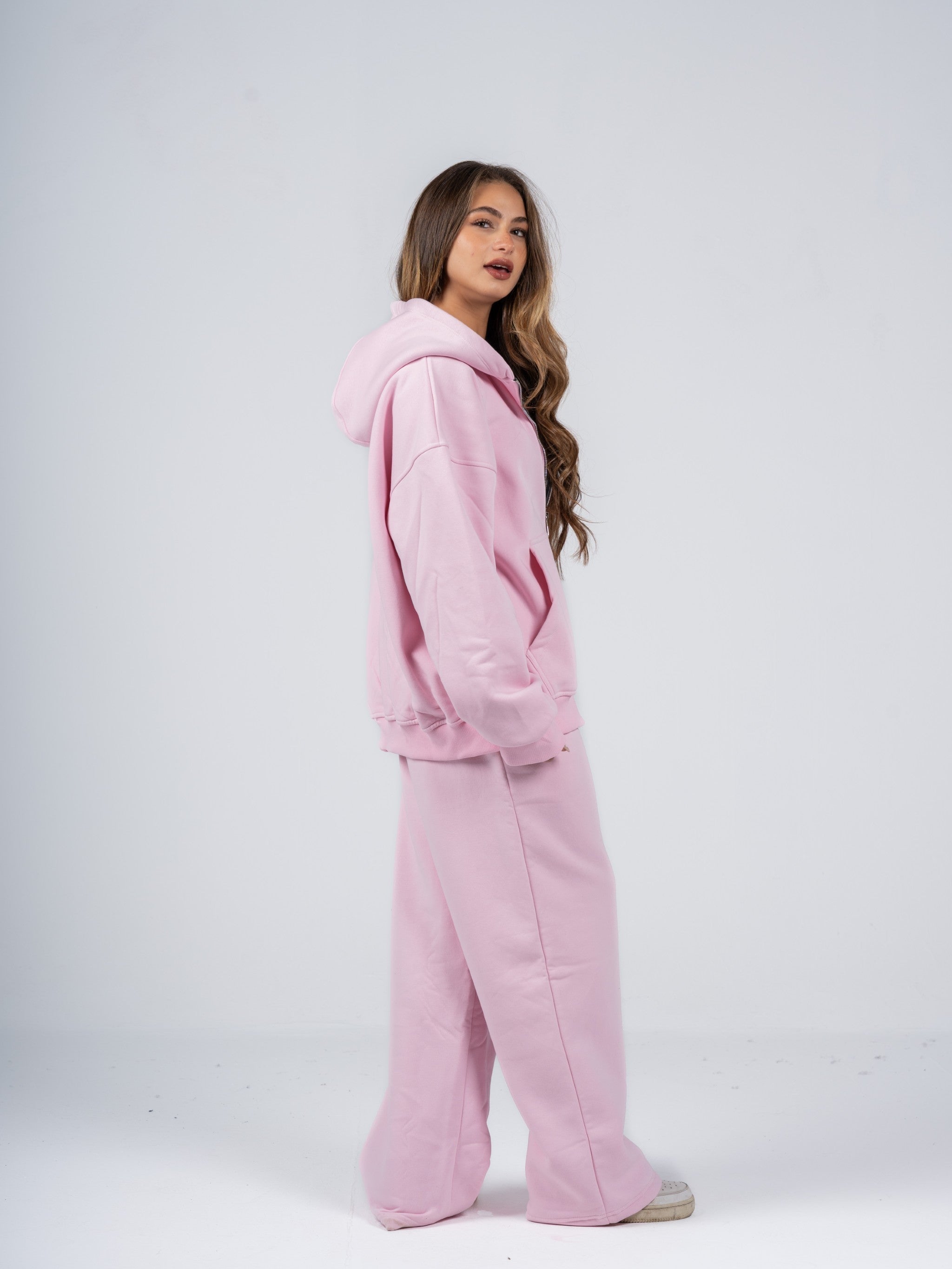 ZB1 ROSE zipup トレーナー　ジャージ　ジップアップ　ジウン Mid Weight 1/4 Zip Sweatshirt Chalk Pink | Oner Active US