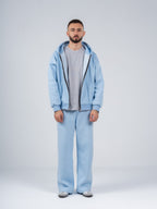 BABY BLUE ZIP-UP HOODIE