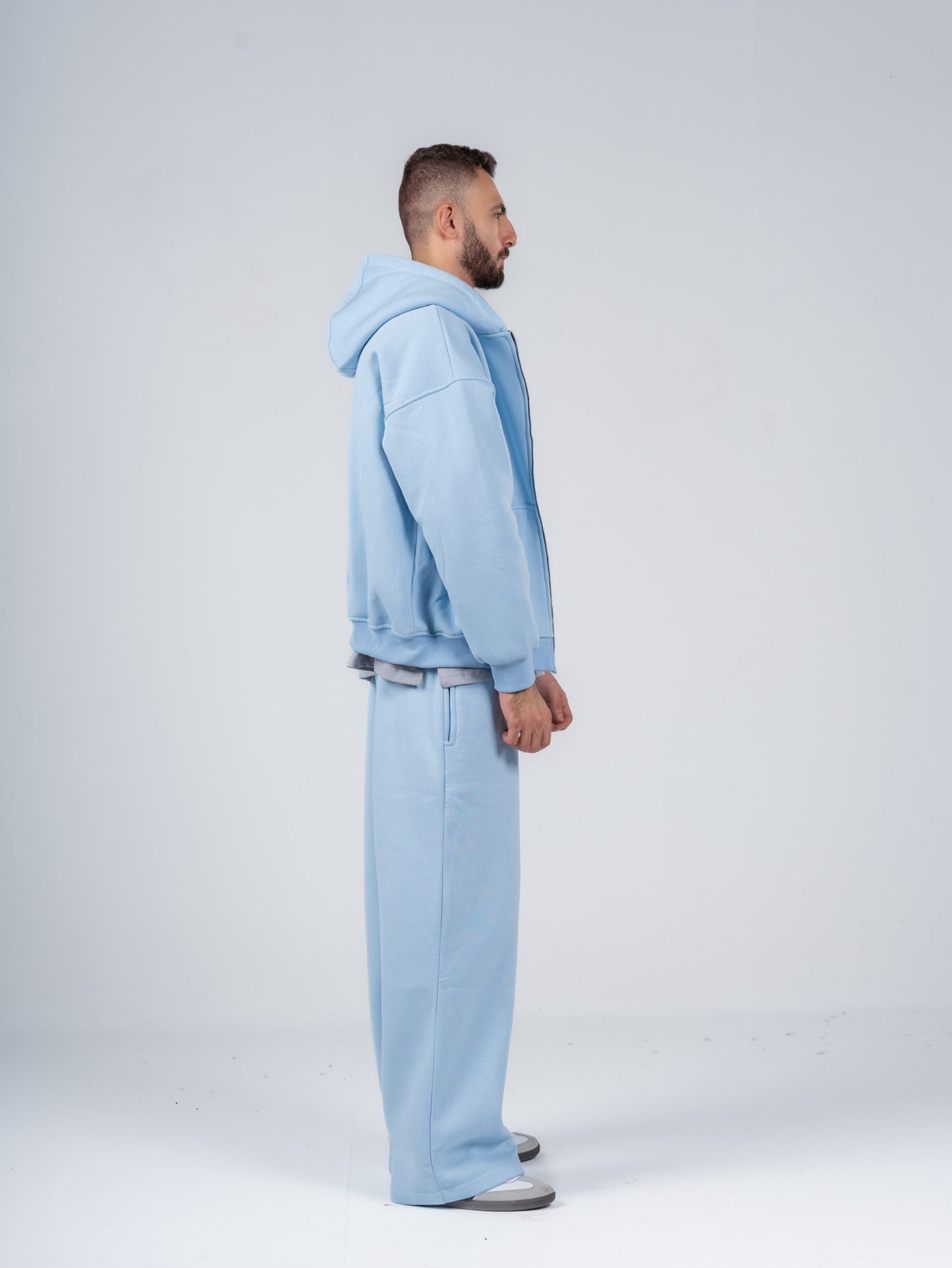 BABY BLUE ZIP-UP HOODIE