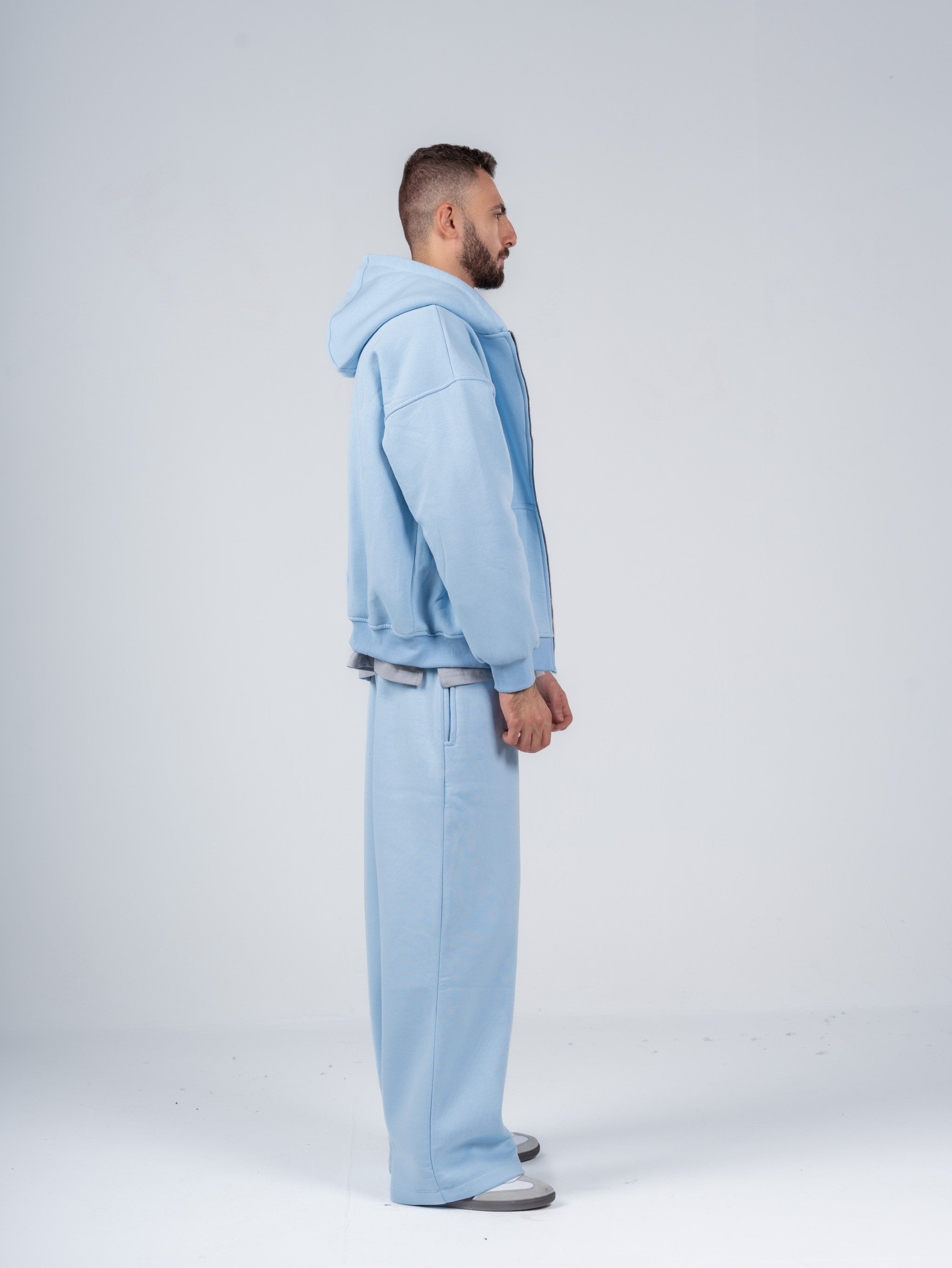 BABY BLUE ZIP-UP HOODIE