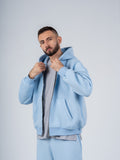 BABY BLUE ZIP-UP HOODIE