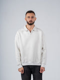 WHITE POLO SWEATSHIRT