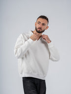 WHITE POLO SWEATSHIRT