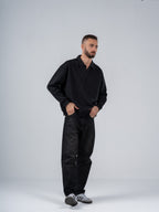 BLACK POLO SWEATSHIRT