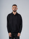 BLACK POLO SWEATSHIRT