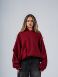 BURGUNDY BAT HOODIE