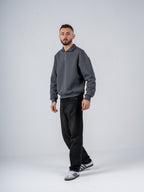 CHARCOAL QUARTER-ZIP SWEATSHIRT