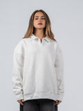 WHITE POLO SWEATSHIRT