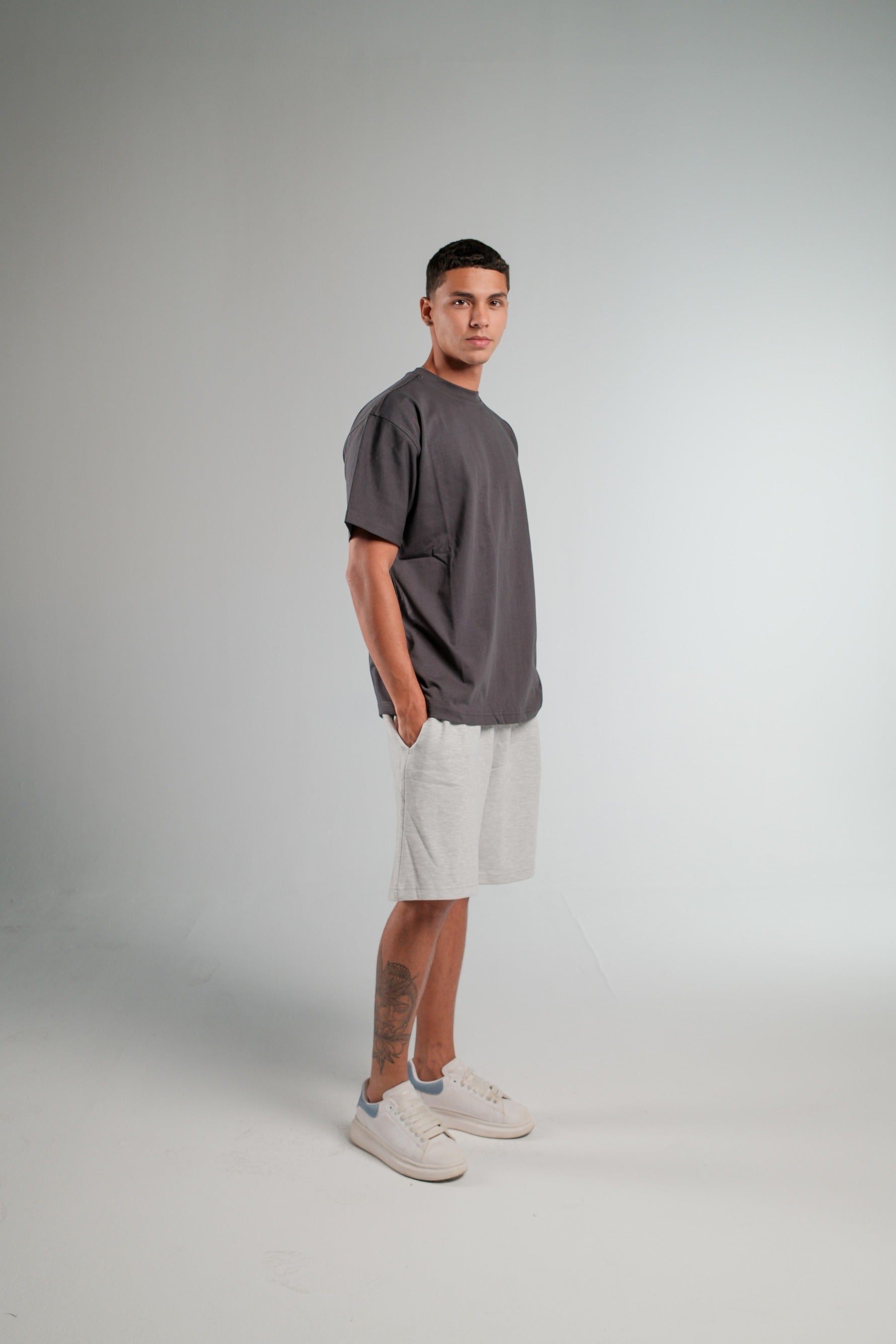DARK GREY RELAXED FIT T-SHIRT HEAVY WEIGHT