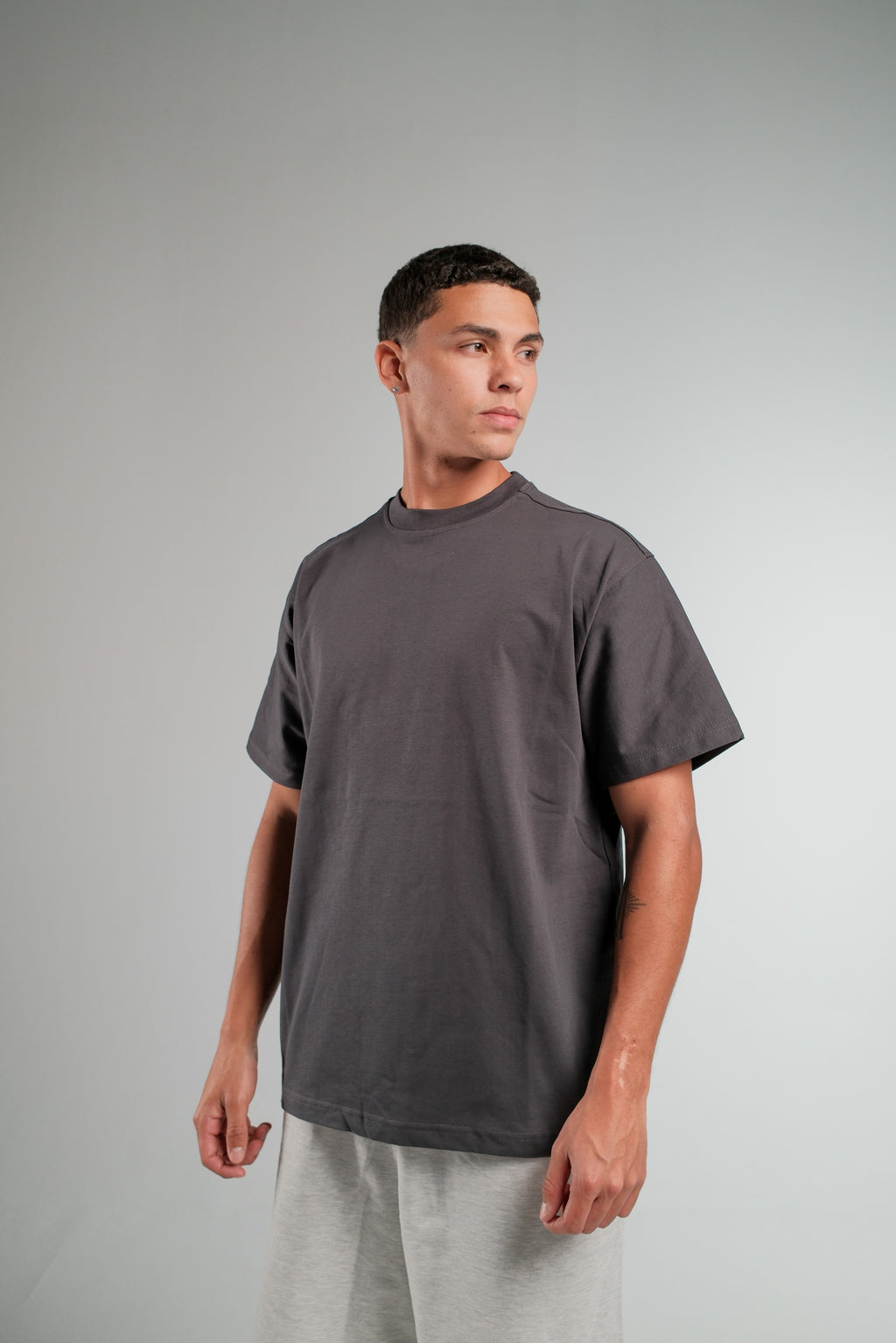 DARK GREY RELAXED FIT T-SHIRT HEAVY WEIGHT