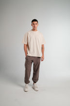 BEIGE OVERSIZED T-SHIRT HEAVY WEIGHT
