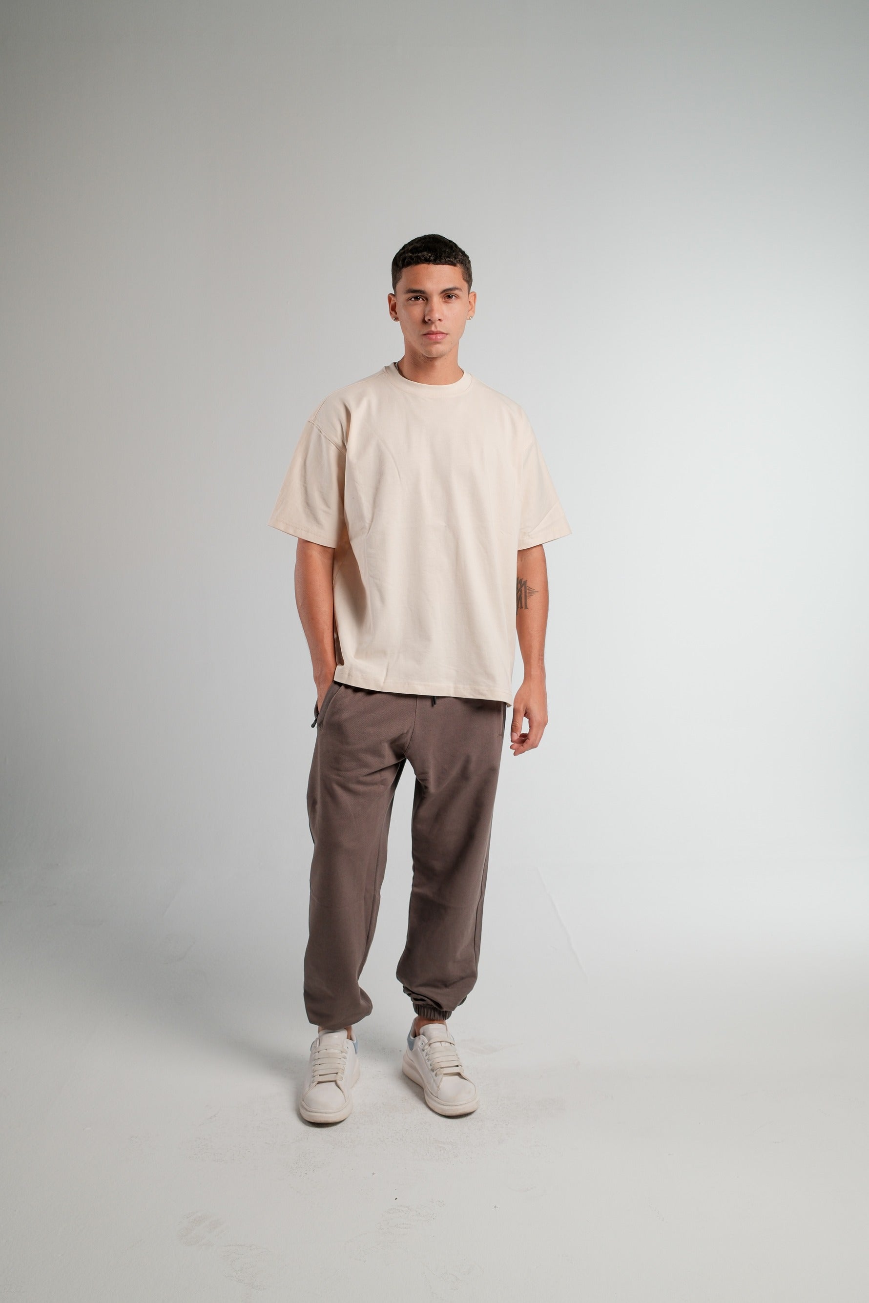 BEIGE OVERSIZED T-SHIRT HEAVY WEIGHT