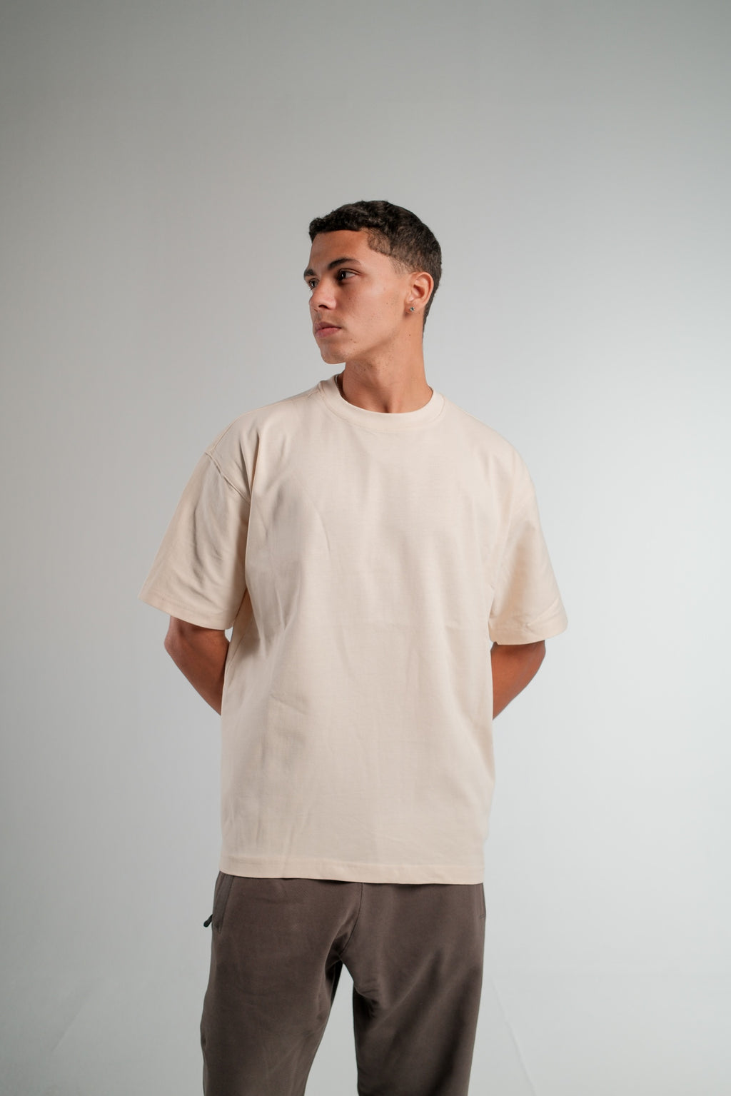 BEIGE OVERSIZED T-SHIRT HEAVY WEIGHT