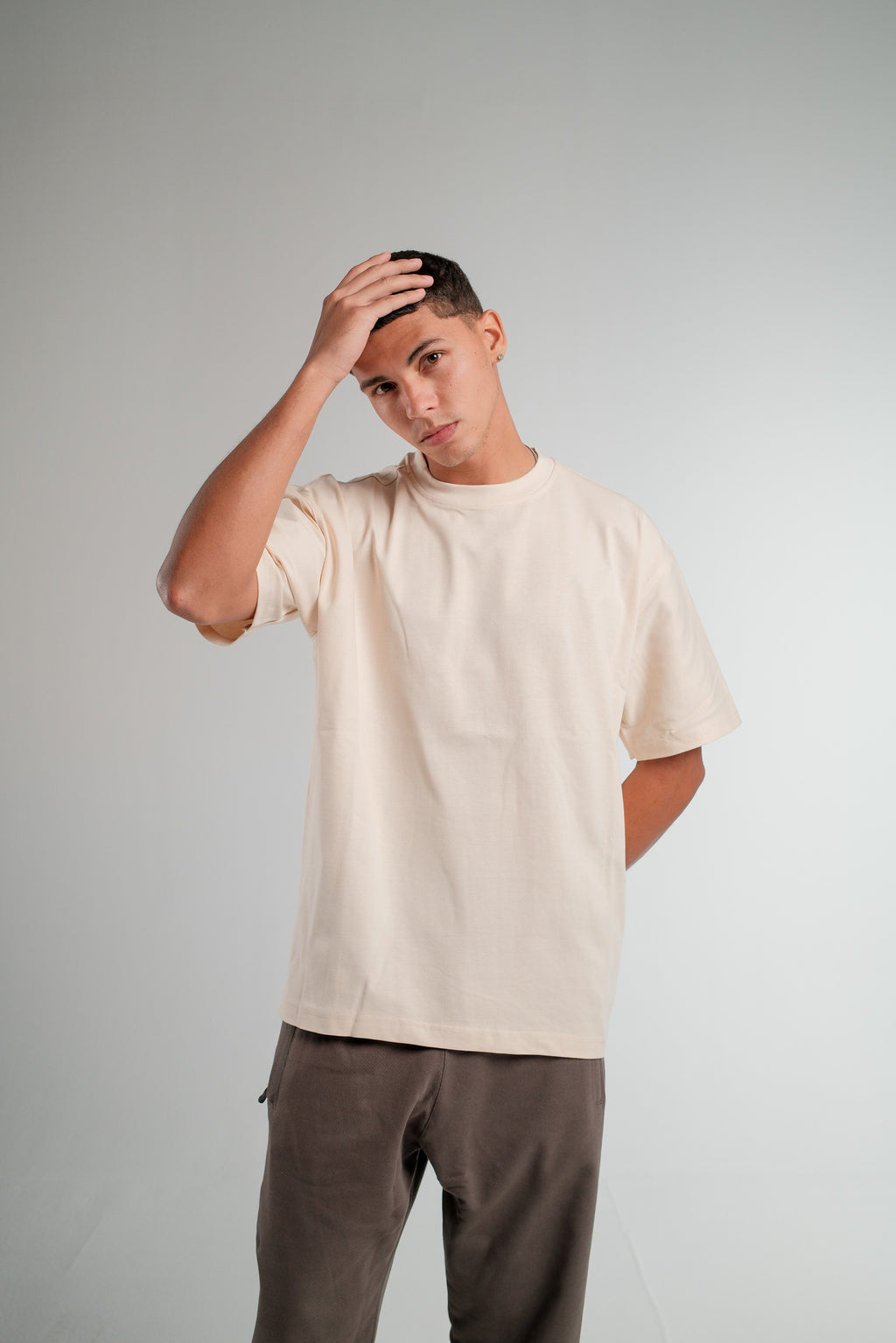 BEIGE OVERSIZED T-SHIRT HEAVY WEIGHT