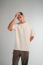 BEIGE OVERSIZED T-SHIRT HEAVY WEIGHT