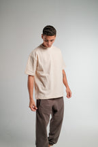 BEIGE OVERSIZED T-SHIRT HEAVY WEIGHT