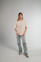 BEIGE OVERSIZED T-SHIRT HEAVY WEIGHT