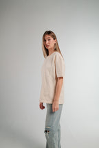 BEIGE OVERSIZED T-SHIRT HEAVY WEIGHT