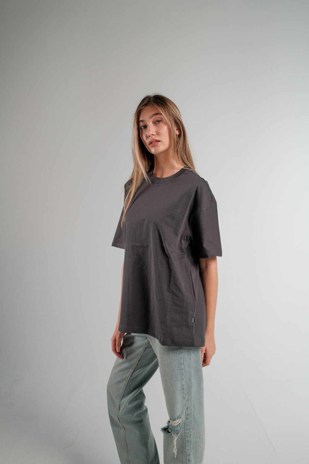 DARK GREY OVERSIZED T-SHIRT HEAVY WEIGHT
