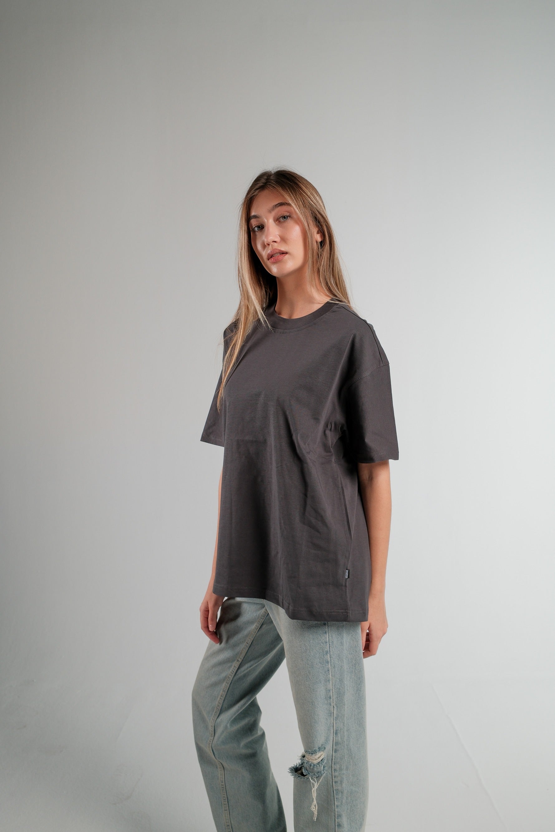 DARK GREY OVERSIZED T-SHIRT HEAVY WEIGHT