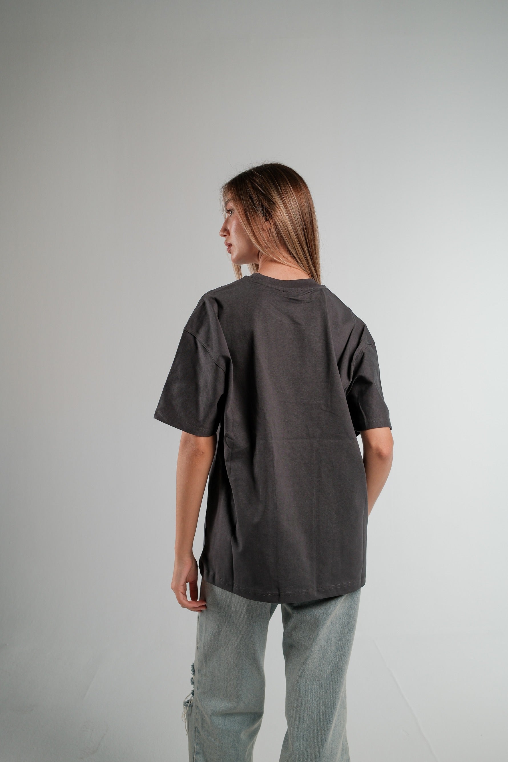 DARK GREY OVERSIZED T-SHIRT HEAVY WEIGHT
